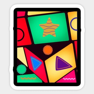 Super Fun Square Shape Design Sticker